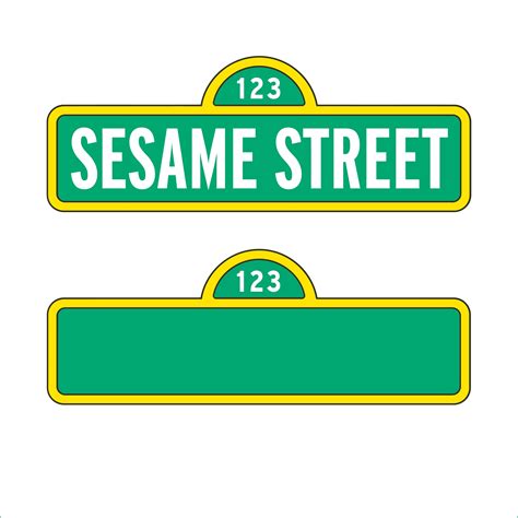 Sesame Street Sign Template